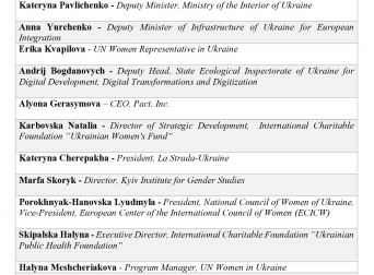 Програма заходу передбачає участь 15 українських урядовок та впливових громадських діячок - членкинь урядової делегації